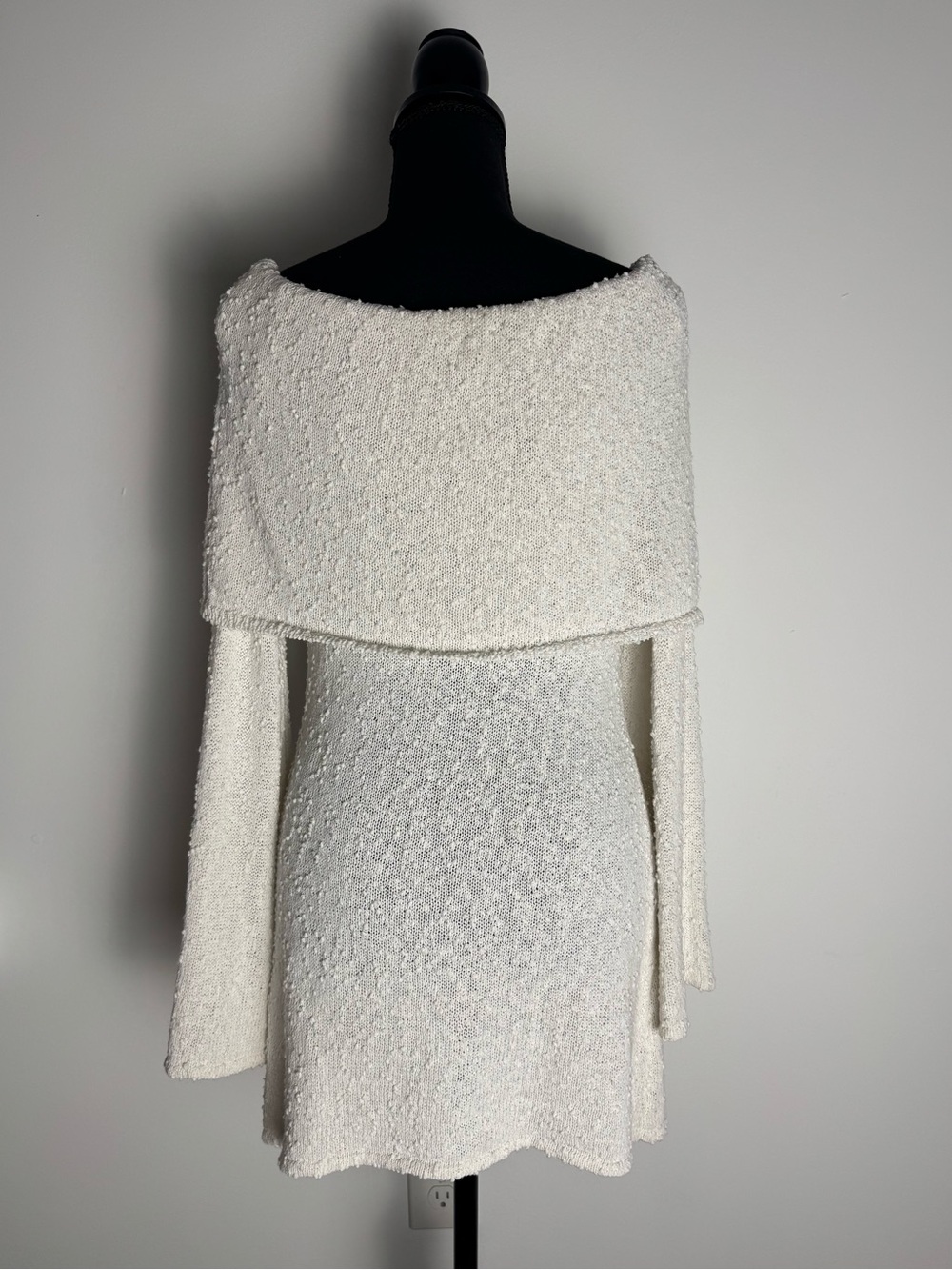White Horse Off The Shoulder Mini Dress - Picture 3 of 5